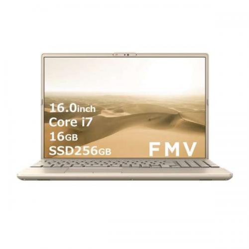 【SALE】富士通 FUJITSU ノートパソコン 16.0型 Core i7 メモリ:16GB SSD:256GB ベージュゴールド FMVA50J3G