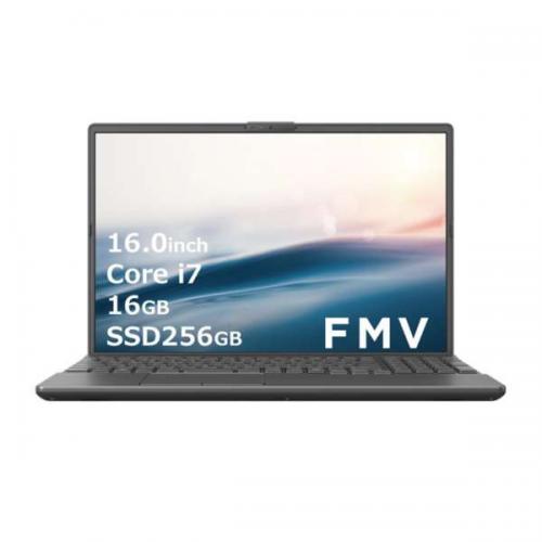 富士通 FUJITSU ノートパソコン 16.0型 Core i7 メモリ:16GB SSD:256GB ブライトブラック FMVA50J3B