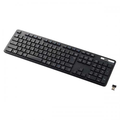 エレコム ELECOM 無線キーボード 薄型 メンブレン式 フルサイズ ブラック TK-FCM110TKBK