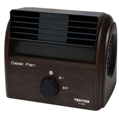 【SALE】テクノス TEKNOS デスクファン 卓上扇風機 TI-3202 ダークブラウン