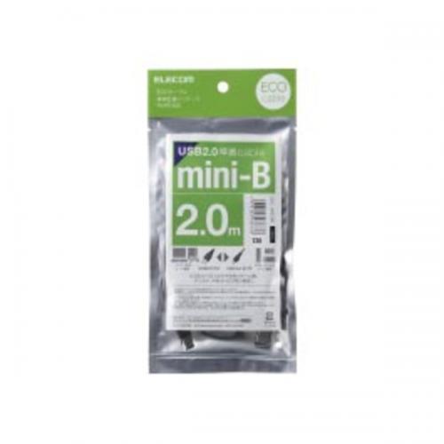 エレコム ELECOM エコUSB2.0ケーブル mini-Bタイプ U2C-JM20BK