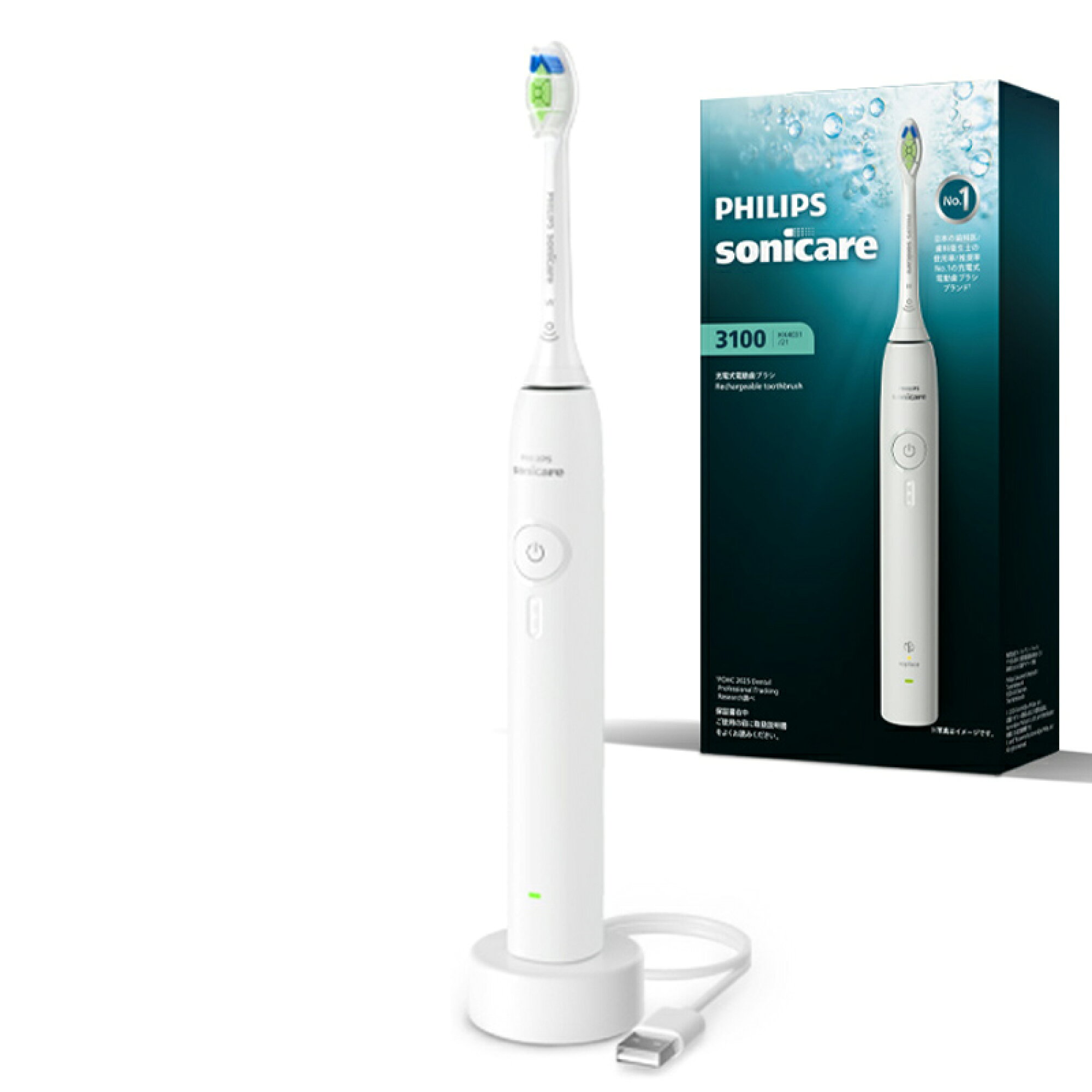 フィリップス PHILIPS 電動歯ブラシ ソニッケアー 3100シリーズ ホワイト HX4031/21