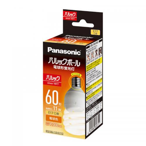 【SALE】パナソニック　Panasonic パルックボール E17口金 電球60形 電球色 EFD15EL11EE17F2