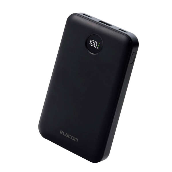 エレコム ELECOM モバイルバッテリー 10000mAh 小型 軽量 22.5W充電 3ポート(Type-C×2/USB-A) PSE適合 iPhone/Android/Switch対応 旅行 防災 ブラック DE-C76-10000BK