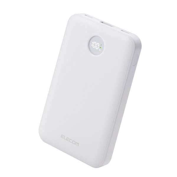 エレコム ELECOM 残量表示機能付きモバイルバッテリー(10000mAh/22.5W) DE-C76-10000WH