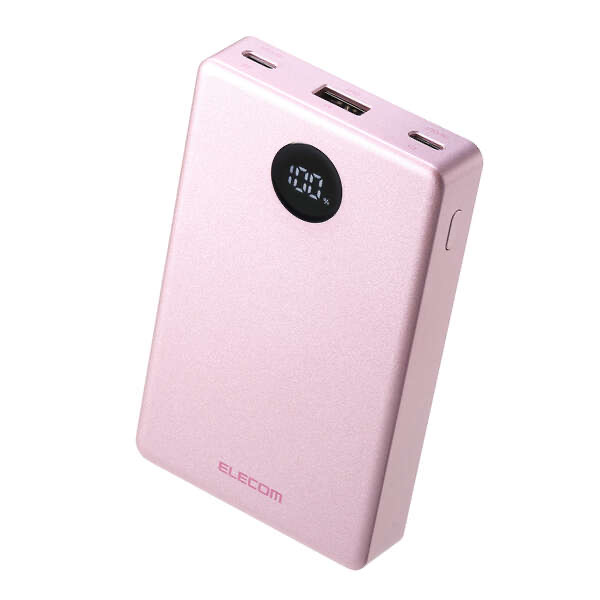 エレコム ELECOM 半固体モバイルバッテリー(10000mAh/35W) ピンク DE-C86-10000PN
