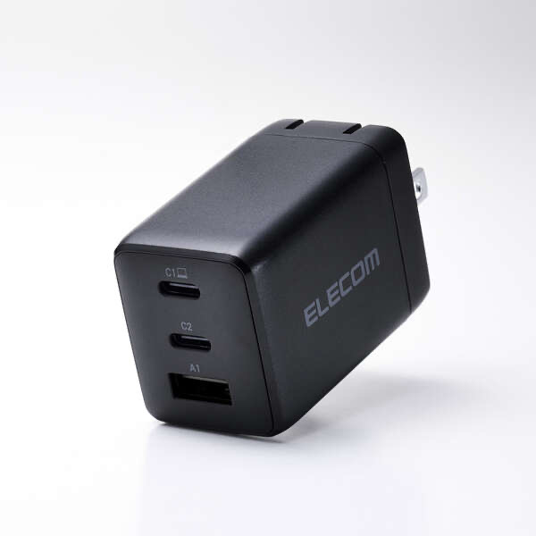エレコム ELECOM USB Power Delivery 67W AC充電器(C×2+A×1) ブラック MPA-AC10367BK