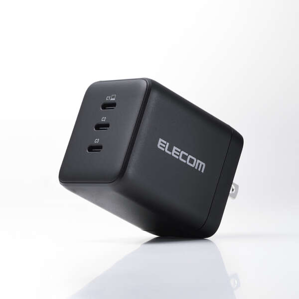 エレコム ELECOM 充電器 P コンパクト 折りたたみ式プラグ ( MacBook iPhone iPad Galaxy Android 等対応 ) MPA-AC113100BK