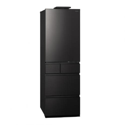 パナソニック Panasonic 冷蔵庫 457L 5ドア 左開き ヘアラインディープブラック NR-E46CV1L-K