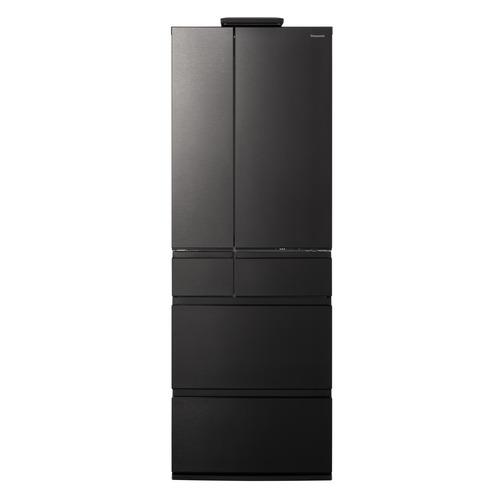 パナソニック Panasonic 冷蔵庫 525L 6ドア 観音開き ヘアラインディープブラック NR-F53CV1-K