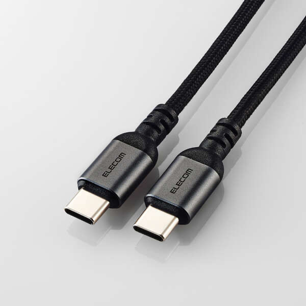 エレコム ELECOM USB2.0ケーブル(USB Type-C - USB Type-C/100W対応/メッシュ) MPA-CC5PAN20BK