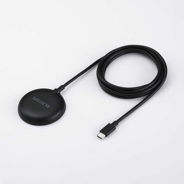 エレコム ELECOM ワイヤレス充電器 マグネット式 Qi2 15W 高速充電 コンパクト ( Magsafe 対応 iPhone / Qi2規格対応 スマホ 等充電 ) ブラック W-MA10BK
