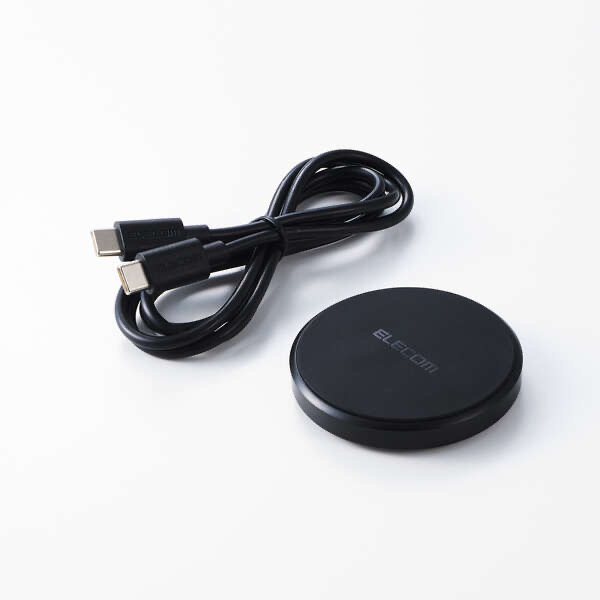 エレコム ELECOM コンパクトQi規格(EPP)対応ワイヤレス充電器(12W・卓上) W-QA28BK