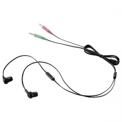 【SALE】エレコム　ELECOM ヘッドセット ブラック φ3.5mmミニプラグ 両耳 イヤホンタイプ HS-EP12BK