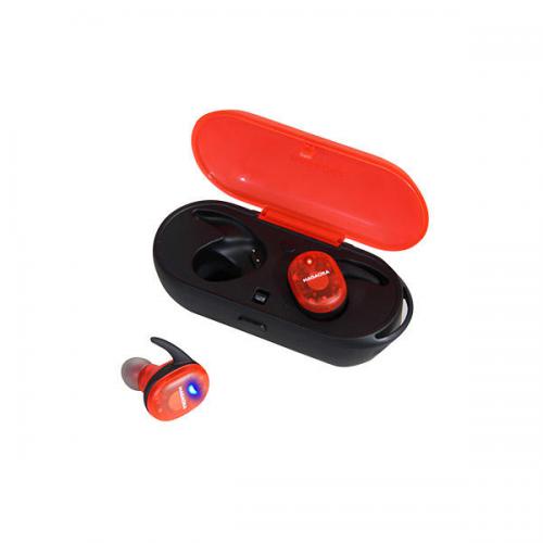 【SALE】NAGAOKA Bluetooth5.0対応 オートペアリング機能搭載 スケルトン完全ワイヤレスイヤホン BT815SRD スケルトンレッド ナガオカ