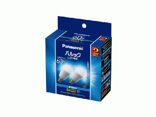 パナソニック Panasonic LED電球 パルック E17 60形 昼白色 2個入り LDA7DGE17SK62T