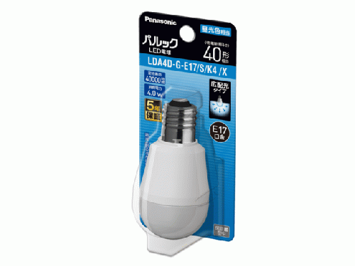 パナソニック Panasonic LED電球 パルック E17 40形 昼光色 LDA4DGE17SK4X