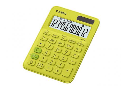 カシオ計算機 電卓 ライムグリーン MW-C20C-YG-N