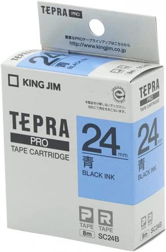 キングジム KING JIM PROテープカートリッジ カラーラベル パステル 青 SC24B