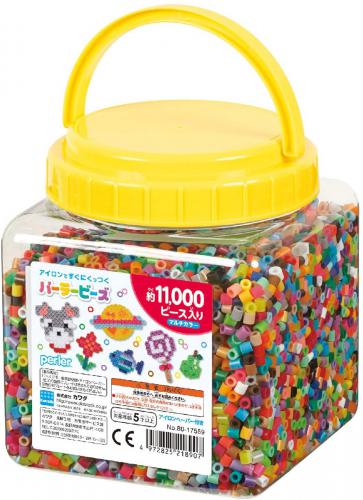 【アウトレット】カワダ パーラービーズ 筒入り11000P マルチカラー【80-17559】