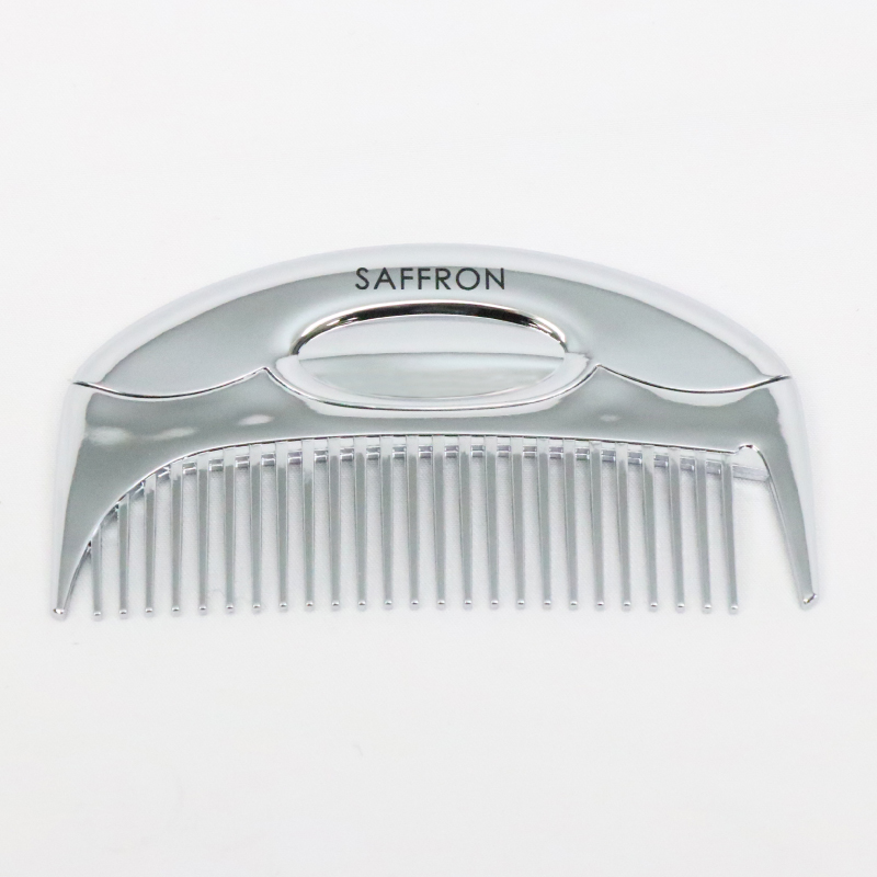 ヒロコーポレーション HIRO 【SAFFRON】シルバークリスタル静電気防止コーム HRS-4776