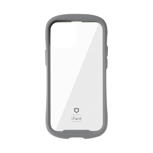 Hamee ハミィ [iPhone 13 mini専用]iFace Reflection強化ガラスクリアケース グレー 41-933039