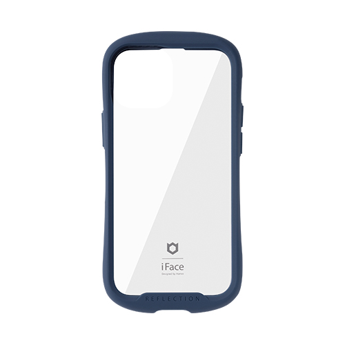 Hamee ハミィ [iPhone 13 mini専用]iFace Reflection強化ガラスクリアケース ネイビー 41-933046