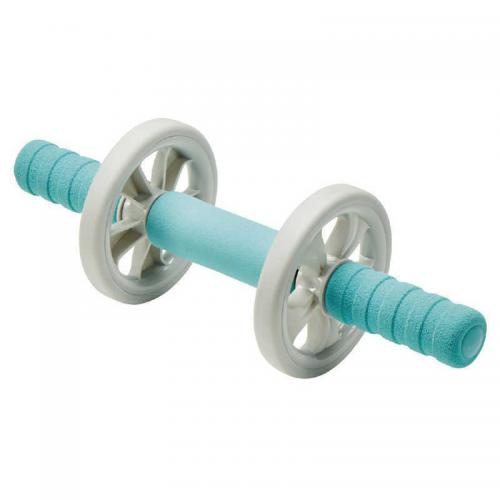 【SALE】エレコム ELECOM エクリア スポーツ 腹筋ローラー 専用膝マット付属 ワイド (初心者向け) ライトブルー HCF-ARWBUL
