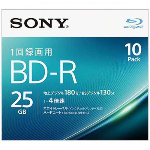 【SALE】SONY 録画用BD-R 片面1層 25GB 4倍速対応 10枚入 10BNR1VJPS4 ソニー