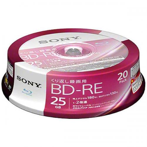 【SALE】SONY 録画用BD-RE 片面1層 25GB 2倍速対応 20枚入 20BNE1VJPP2 ソニー