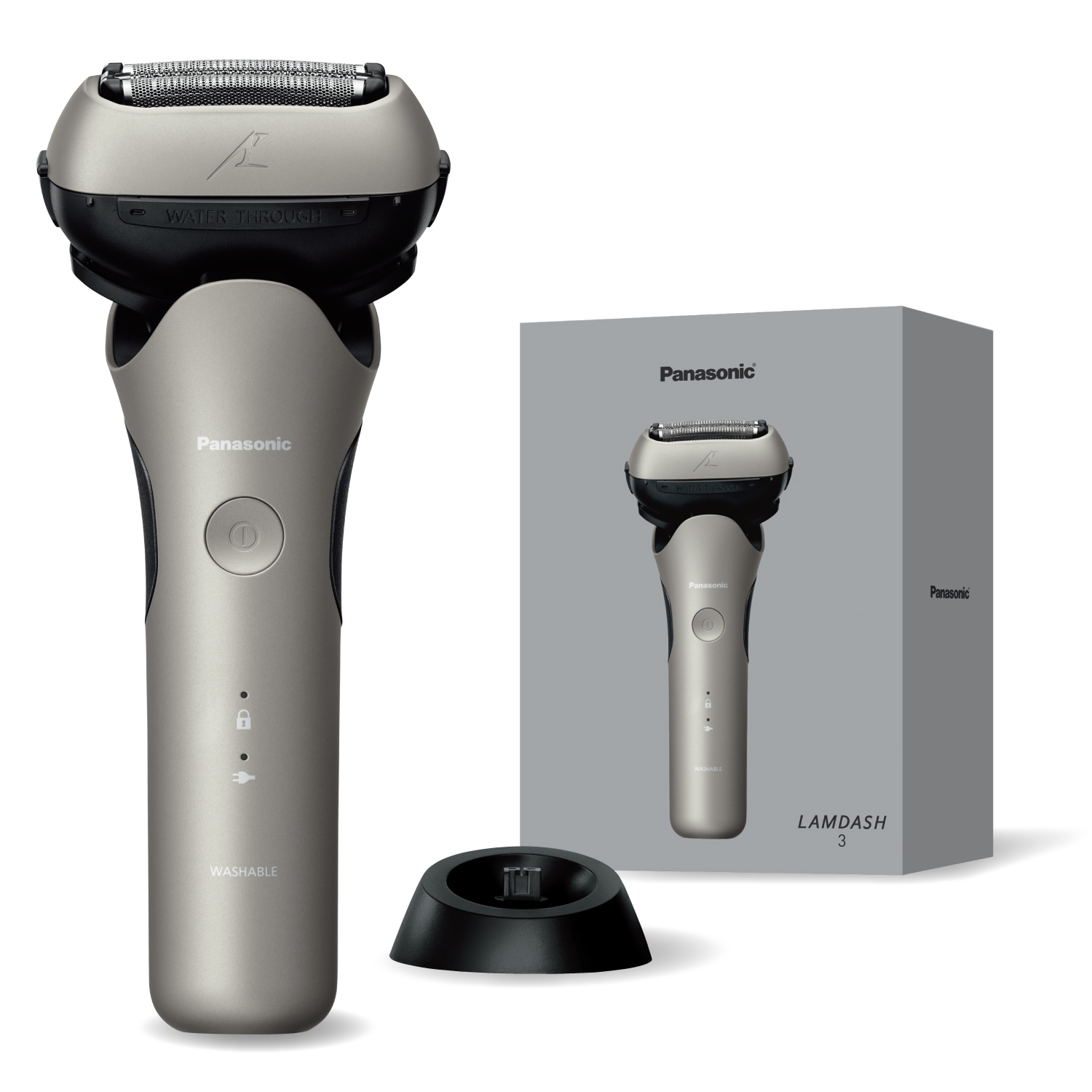 パナソニック Panasonic メンズシェーバー LAMDASH（ラムダッシュ） 3枚刃 ハイグレードモデル シャンパンシルバー ES-L362D-S