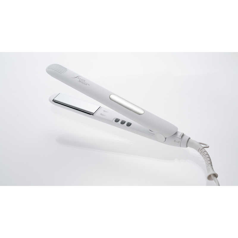 サロンムーン SALONMOON ミラーダブルイオン ストレートヘアアイロン 24mm 80℃～230℃ 海外対応 交流(コード)式 ホワイト SLM106-WH