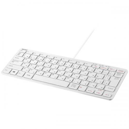 バッファロー BUFFALO USB接続 有線コンパクトキーボード ホワイト BSKBU300BK