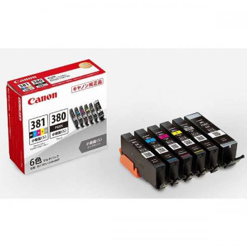 Canon 純正インクタンク 6色マルチパック 小容量 BCI-381S+380S/6MP キヤノン(キャノン)