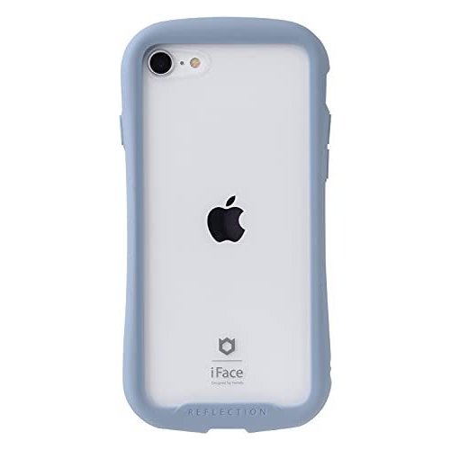 Hamee ハミィ iFace Reflection iPhone SE(第3世代/第2世代)/8/7 ケース クリア 強化ガラス ペールブルー 41935491