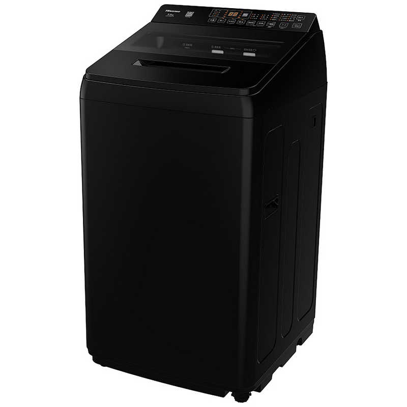 ハイセンス Hisense 全自動洗濯機 5.5kg 洗剤・柔軟剤自動投入 立体水流 幅50cmスリムボディ ブラック HW-G55XL-B(大型）
