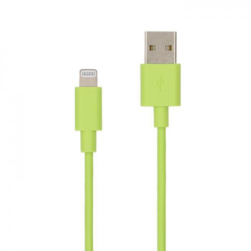 藤本電業 iPhone充電ケーブル ライトニング USB Type-A 1.0m PVC素材 グリーン CK-L08GR