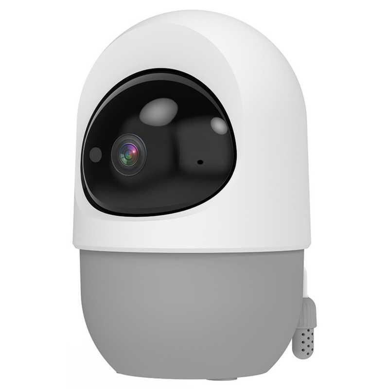 カシムラ KASHIMURA スマートカメラ 防犯カメラ 屋内用 200万画素 フルHD 首振り 温湿度センサー 赤外線リモコン機能 Wi-Fi 双方向通話 ホワイト KJ-195