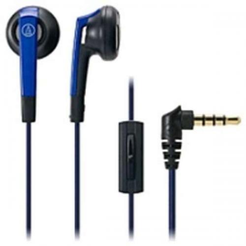【SALE】オーディオテクニカ audio-technica スマートフォン用 インナーイヤーヘッドホン 4極プラグ対応 ブルー ATH-C505IS-BL
