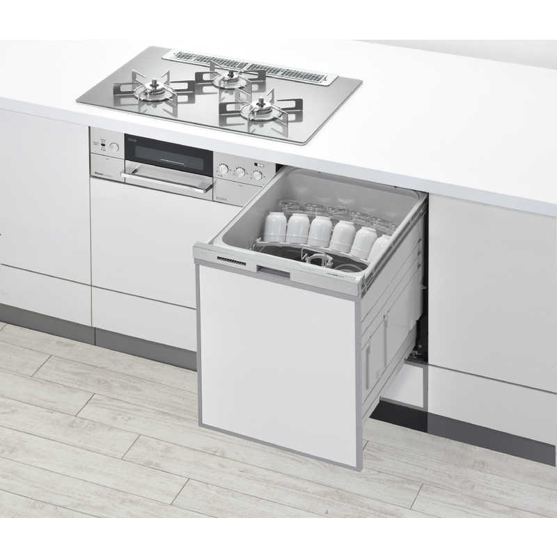 リンナイ　Rinnai 食器洗い乾燥機 食器点数～47点 ディープ(深型)タイプ ビルトイン ［1～6人用］シルバー RWXSD401A