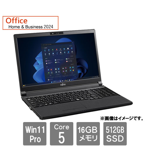 富士通 ノートパソコン　LIFEBOOK [LIFEBOOK A5515/AX(Core 5 220U 16GB SSD512GB 15.6HD SM Win11P H&B2024)] FMVA0H058P