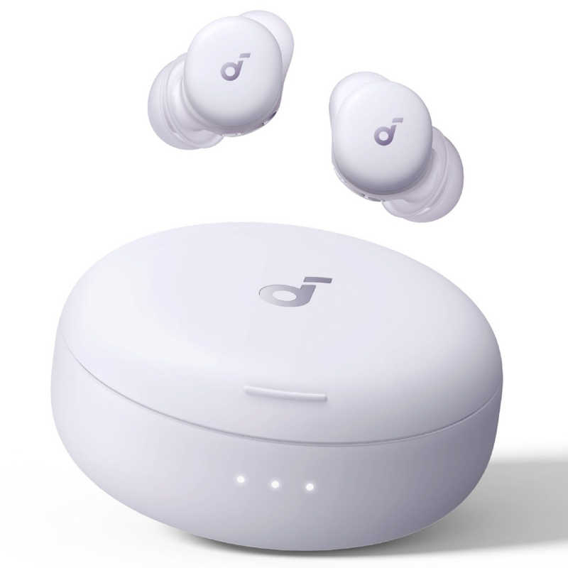 アンカー Anker 睡眠時特化型 完全ワイヤレスイヤホン Soundcore Sleep A30 いびきマスキング ノイズキャンセリング ライトパープル D1301NQ0