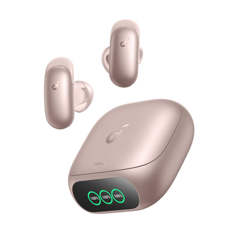 アンカー Anker 完全ワイヤレスイヤホン Soundcore Liberty 5 Pro アクティブノイズキャンセリング ハイレゾ IP55 シルバーピンク D1203N51