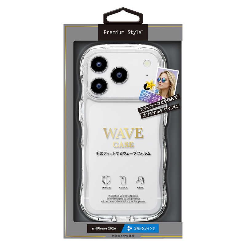 PGA iPhone 18 Pro ケース ウェーブケース Premium Style クリア PG-26BWH04CL