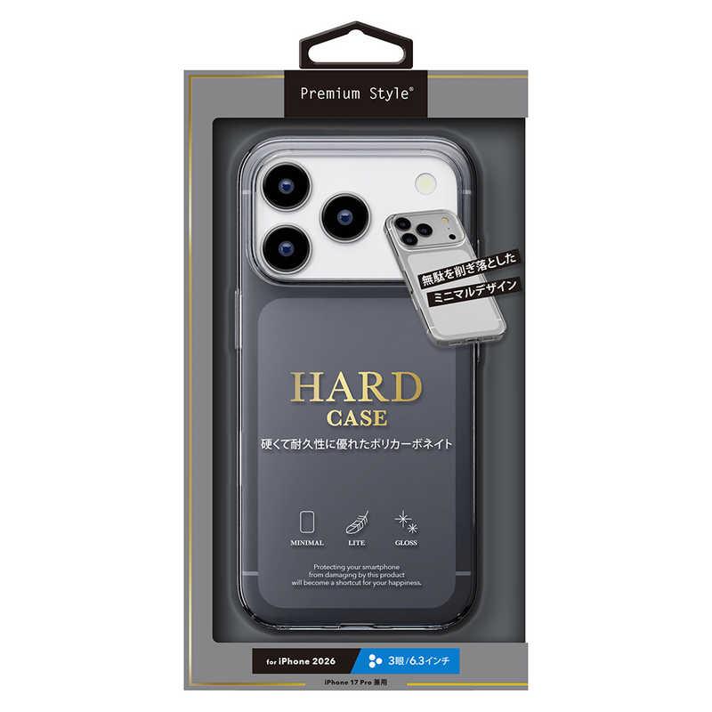 PGA iPhone 18 Pro ケース ハードケース Premium Style クリアブラック PG-26BPC01BK