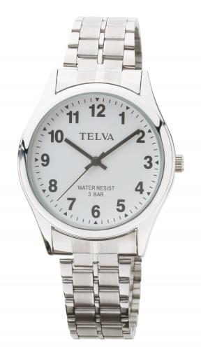 クレファー CREPHA 腕時計 アナログ 生活防水 メンズ シルバー テルバ TELVA TE-AM148-BKS