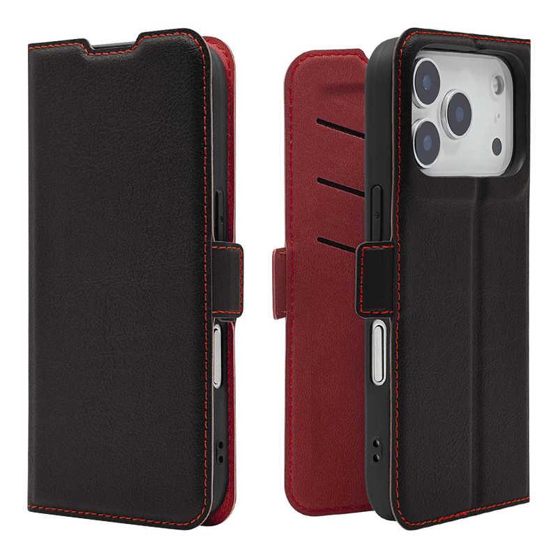 ラスタバナナ RastaBanana iPhone 18 Pro / 17 Pro 薄型手帳 サイドマグネット BK×RD ブラック＊レッド 9562IP6BBSMBKR