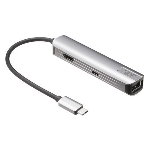 サンワサプライ USB Type-C スリムドッキングハブ USB-5TCHLP7S
