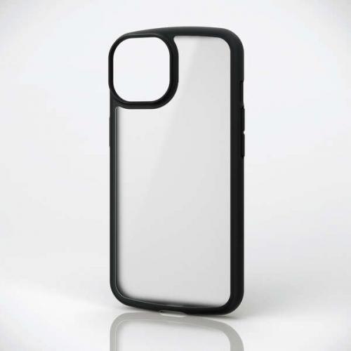 エレコム ELECOM iPhone 14 用 TOUGH SLIM LITE フレームカラー シルキークリア iPhone14 / iPhone13 6.1インチ ケース カバー ブラック PM-A22ATSLFCSBK