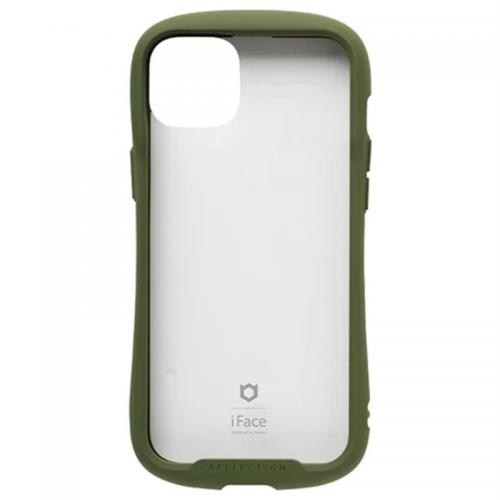 Hamee ハミィ iFace iPhone 14 Plus専用ケース クリア 強化ガラス カーキ 41-945254